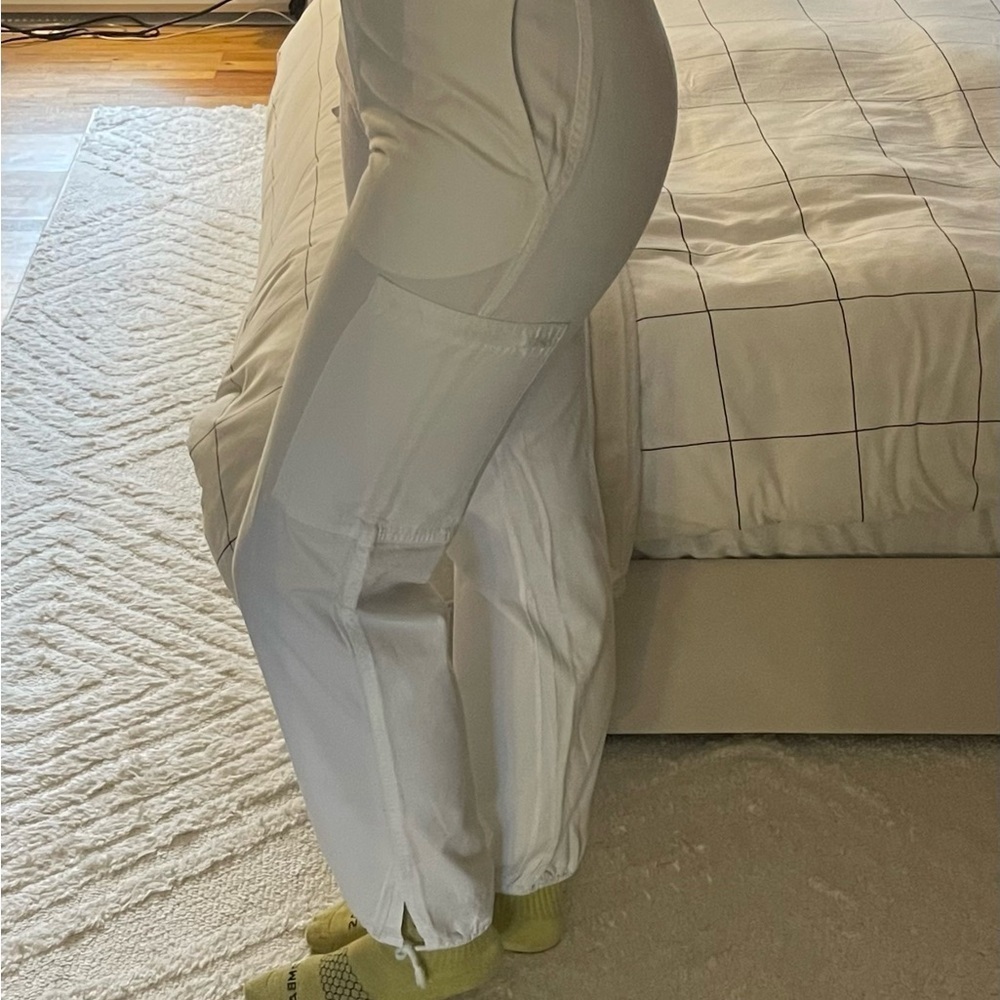 100% Cotton Vintage White Cargo Pants - Picture 6 of 7